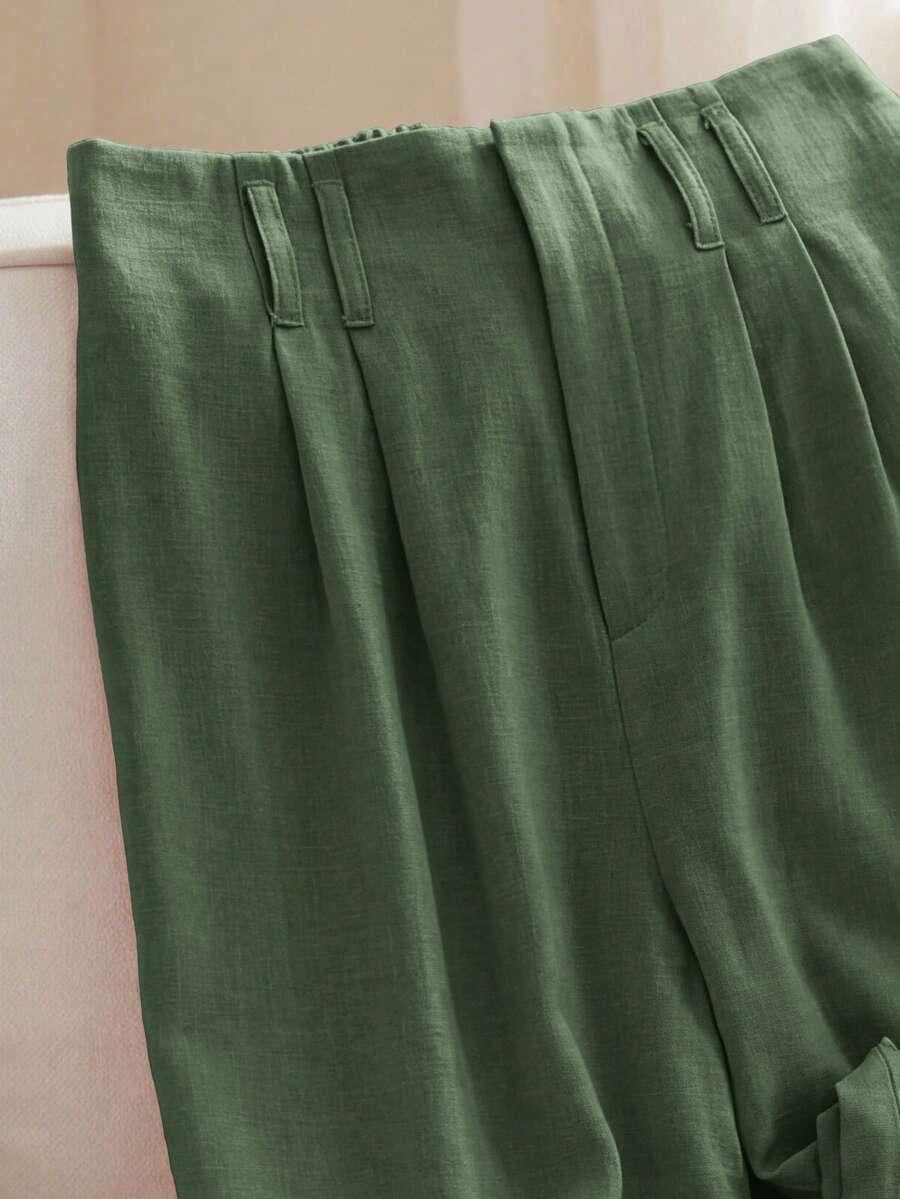 zielone spodnie casual