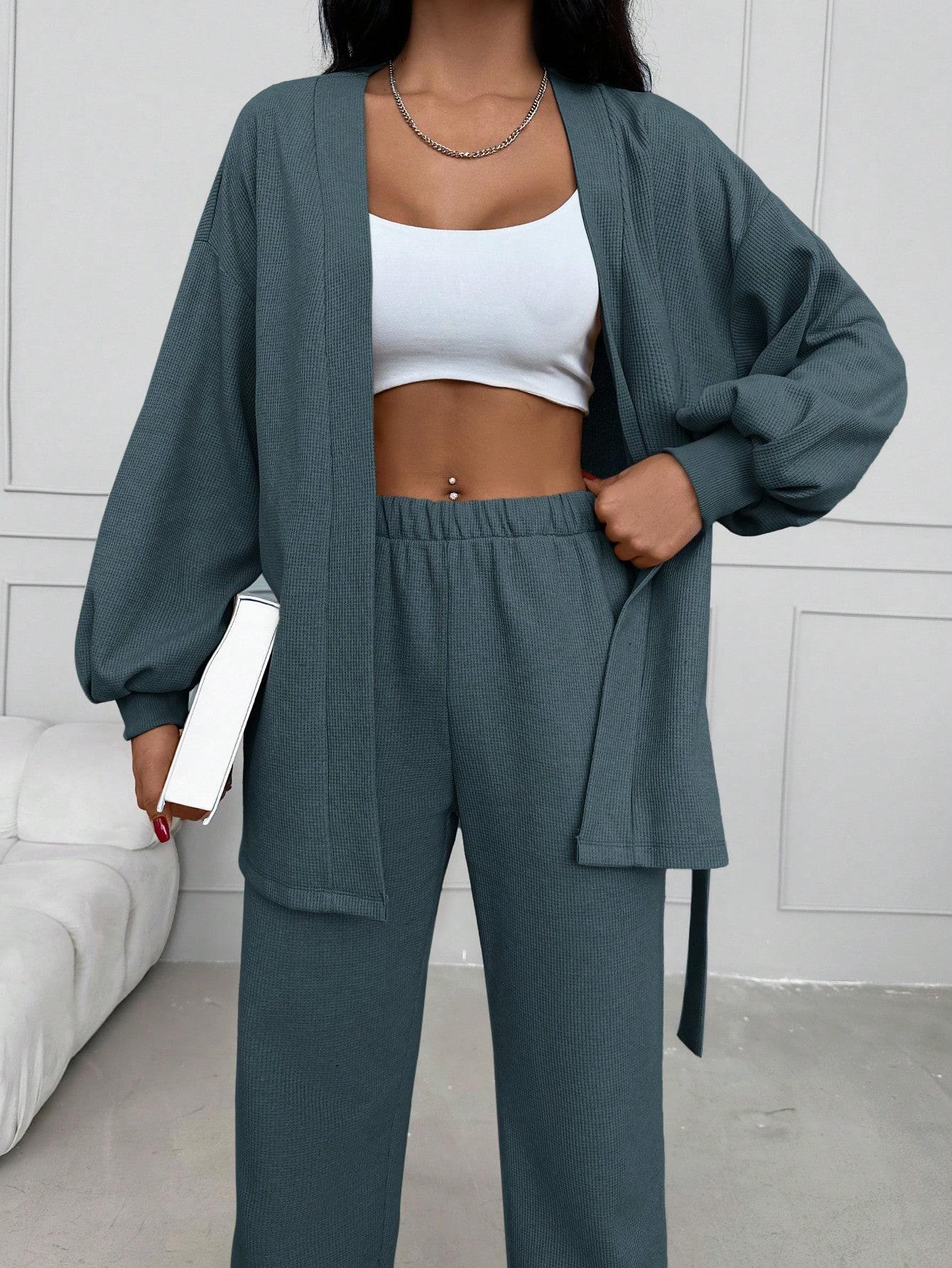 SWETER SPODNIE KOMPLET