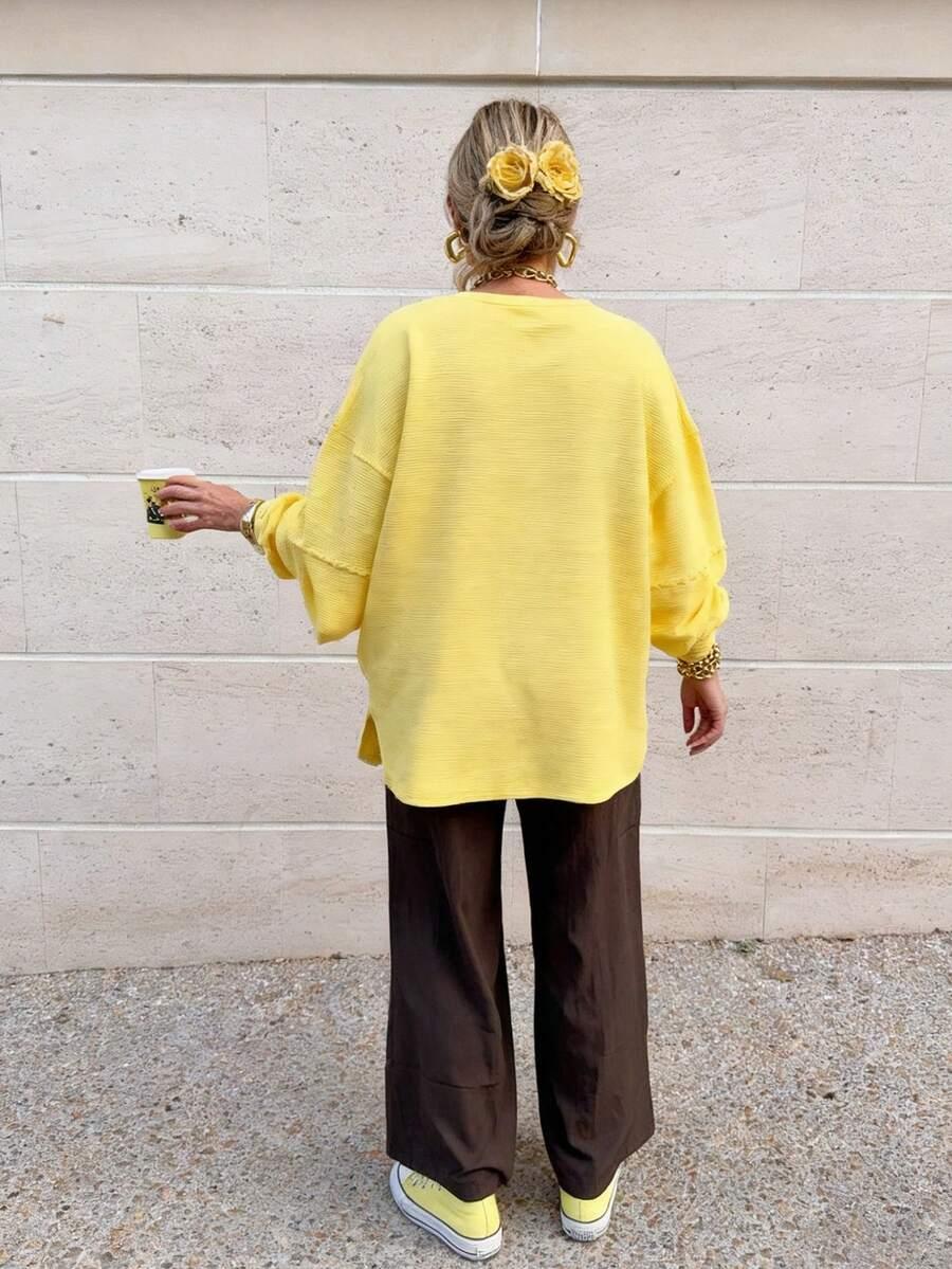 żółta BLUZKA OVERSIZE