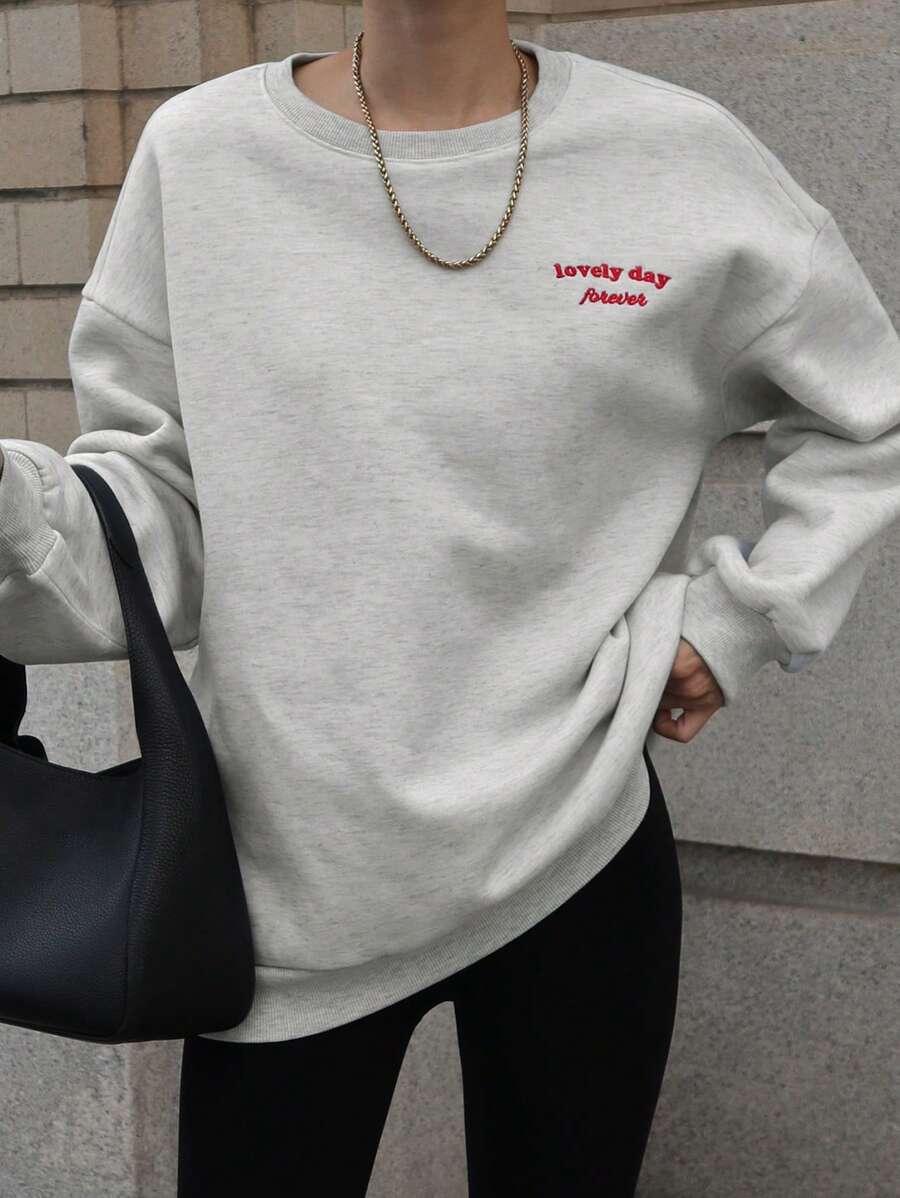 BLUZA DRESOWA NAPIS HAFT