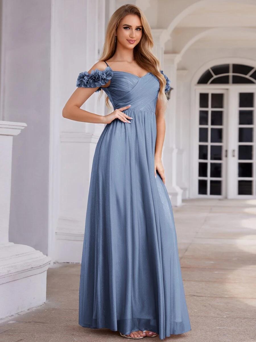 NIEBIESKA MAXI SUKIENKA