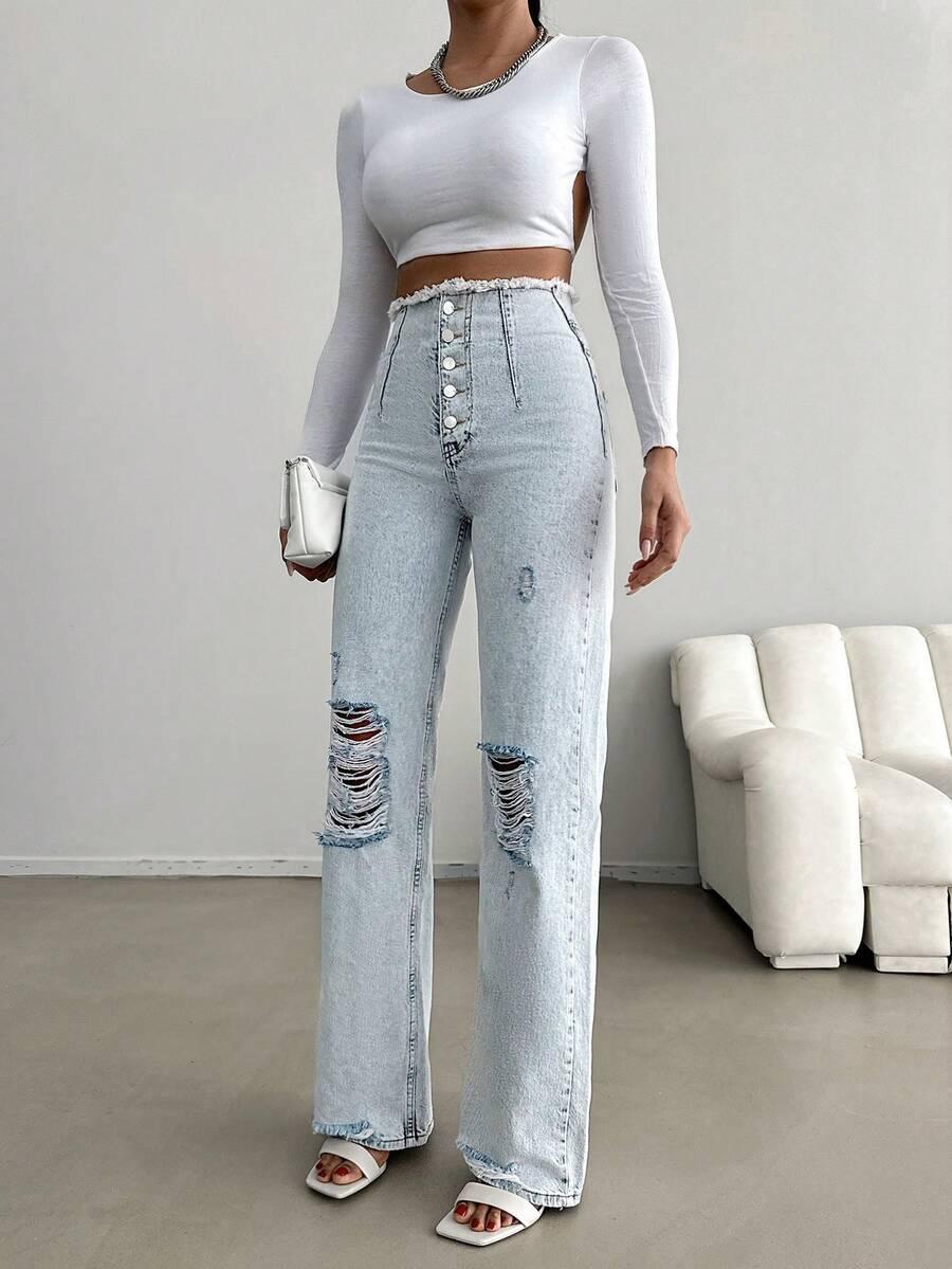 spodnie jeans prosta nogawka