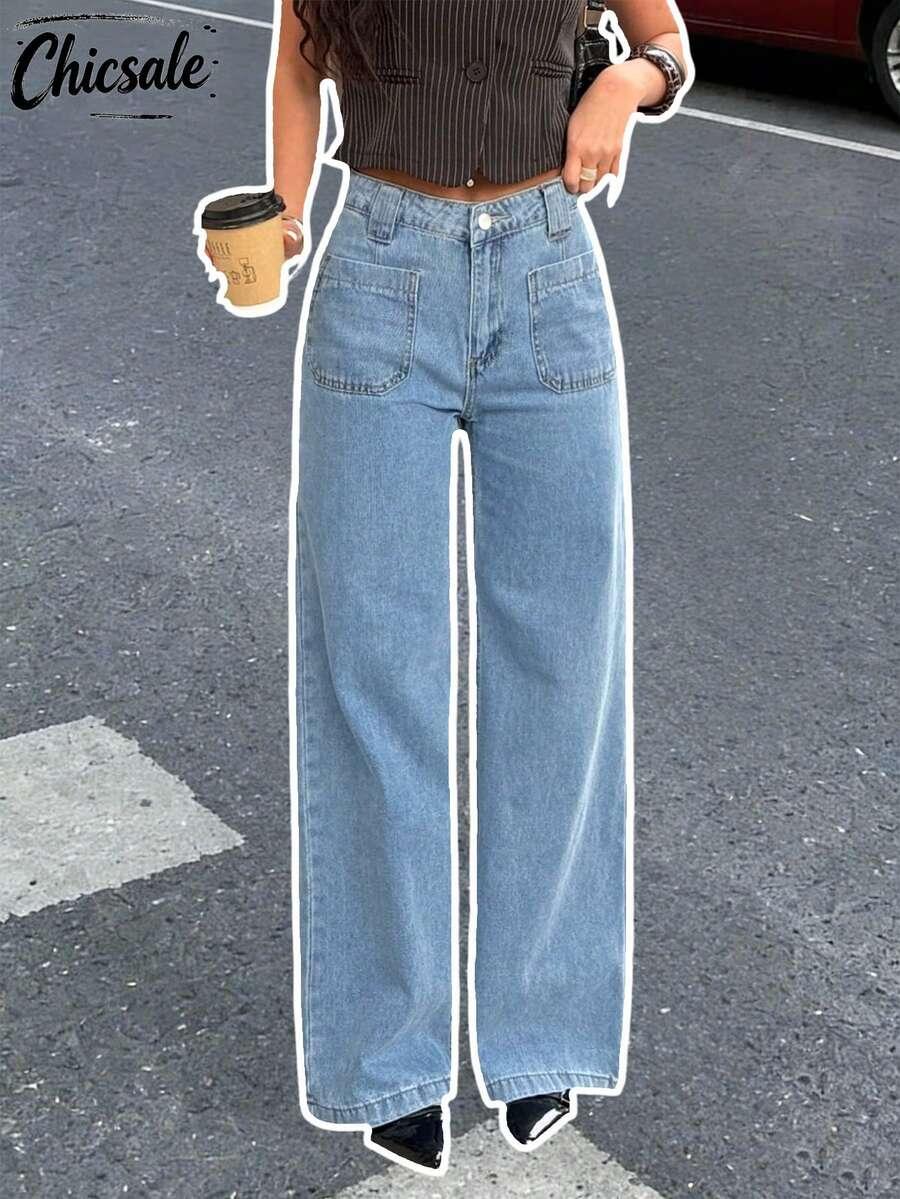 niebieskie spodnie jeans 