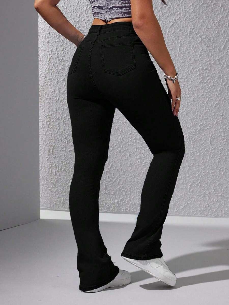 CZARNE SPODNIE JEANS