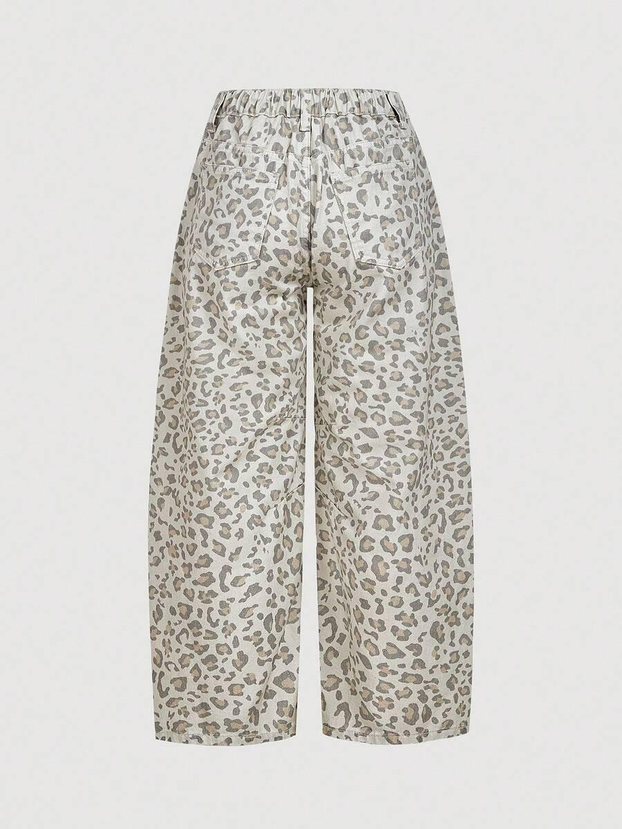 SPODNIE JEANS ANIMAL PRINT