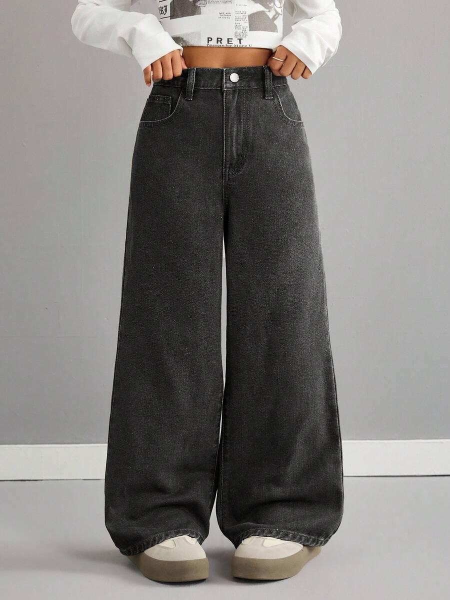SPODNIE JEANS SZEROKA NOGAWKA