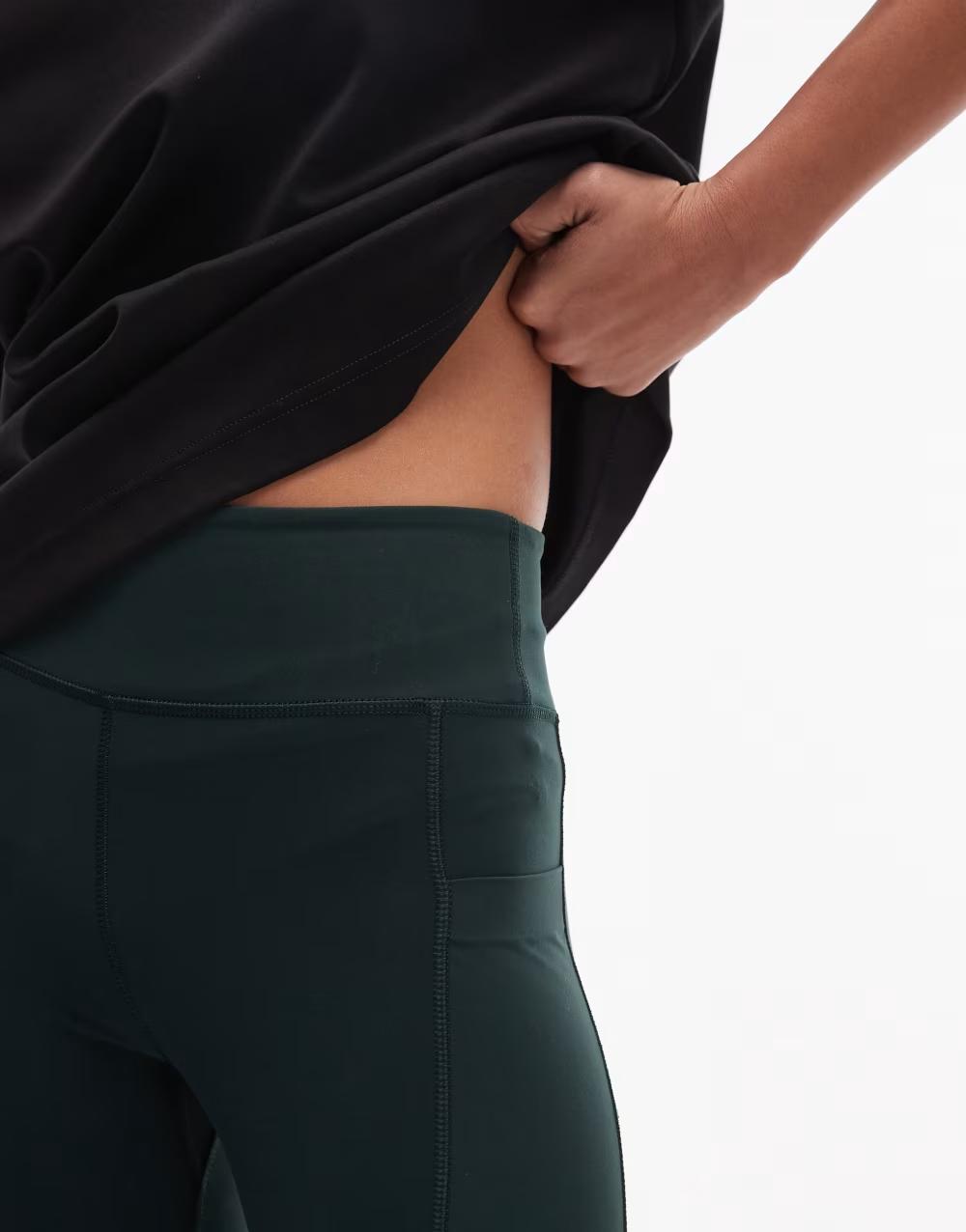 ZIELONE LEGGINSY SPORTOWE KIESZENIE