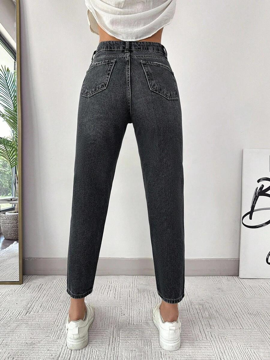 CZARNE SPODNIE JEANS
