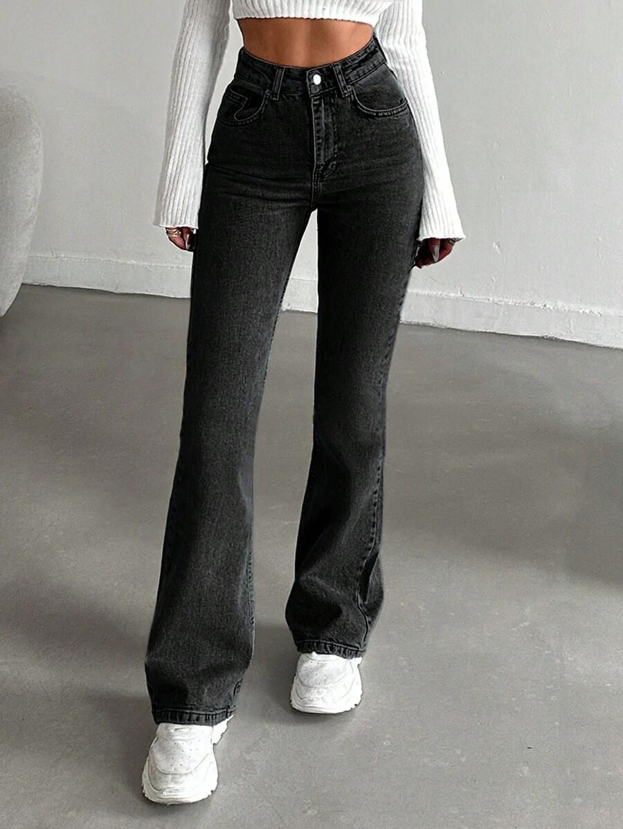 CZARNE SPODNIE JEANS