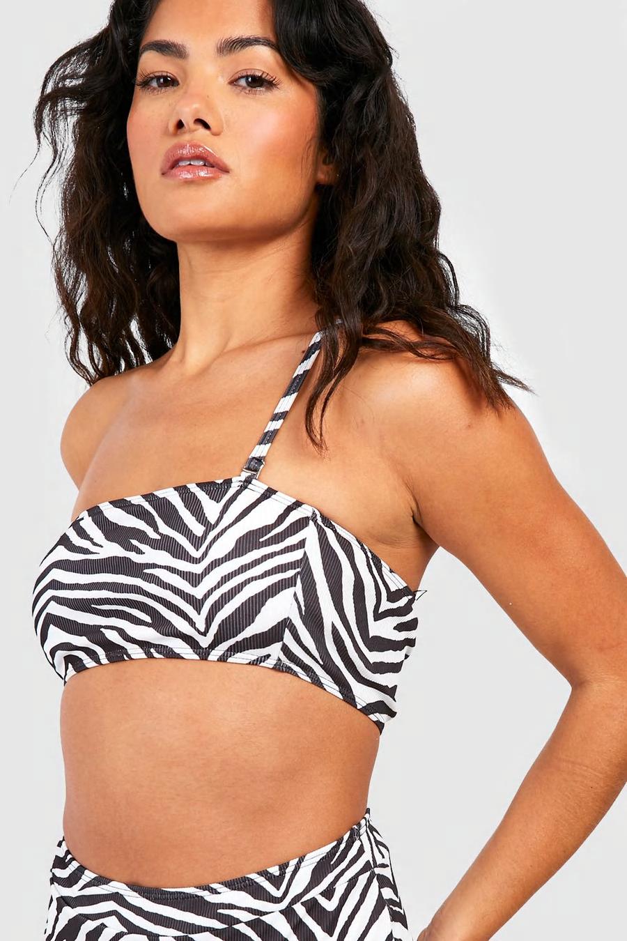 DÓŁ OD BIKINI ANIMAL PRINT KONTRAST