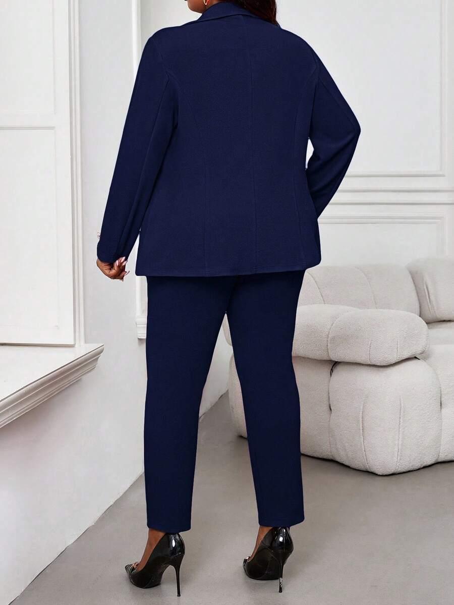 granatowe eleganckie spodnie