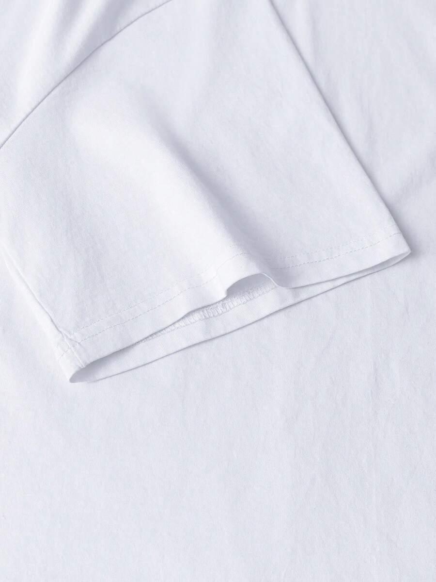 biały t-shirt nadruk 
