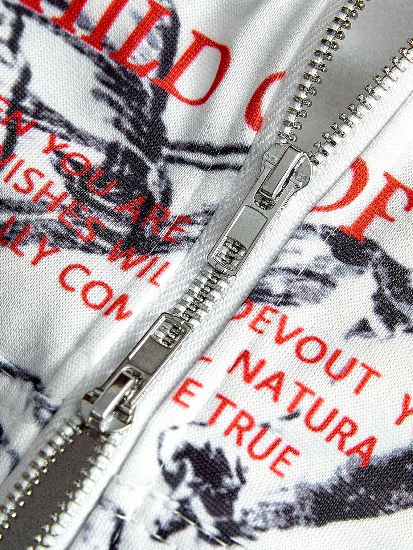 biała bluza nadruk