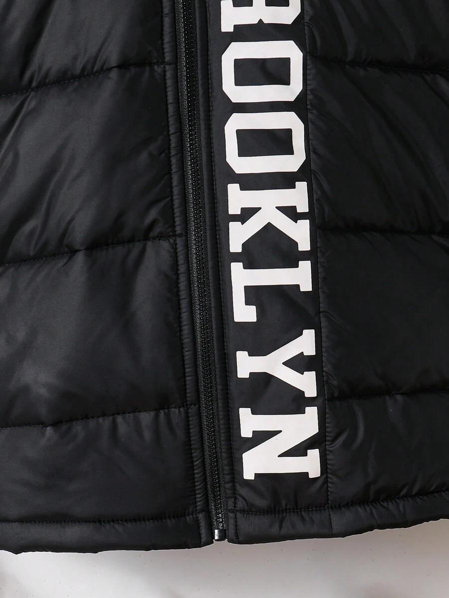 PIKOWANA CZARNA KURTKA Z KAPTUREM BROOKLYN