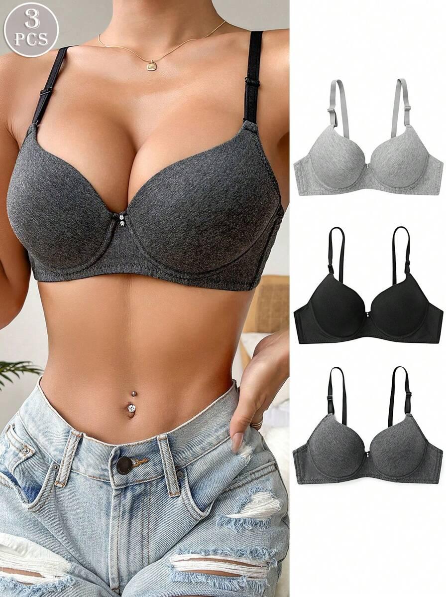 gładki biustonosz 3-pack