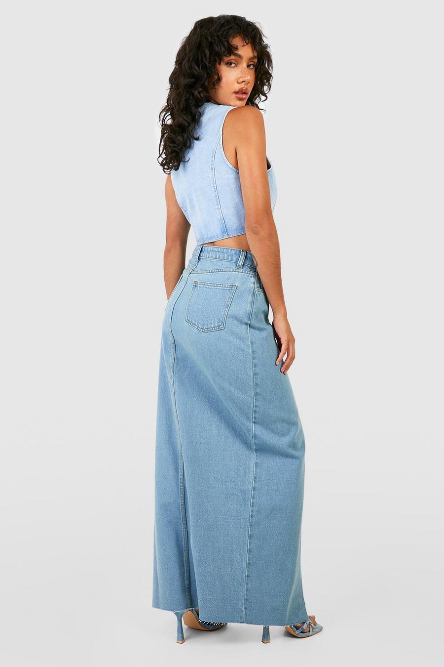 SPÓDNICA JEANSOWA MAXI