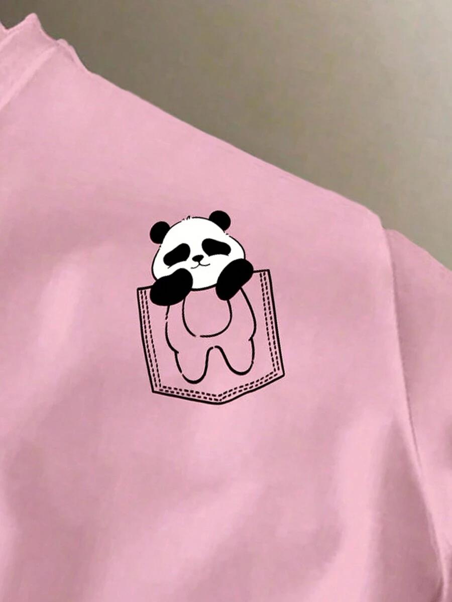RÓŻOWY T-SHIRT PRINT