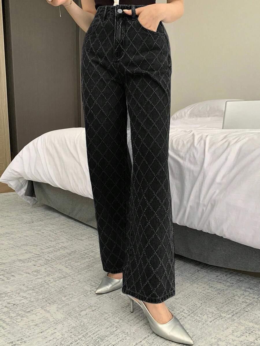CZARNE SPODNIE JEANS