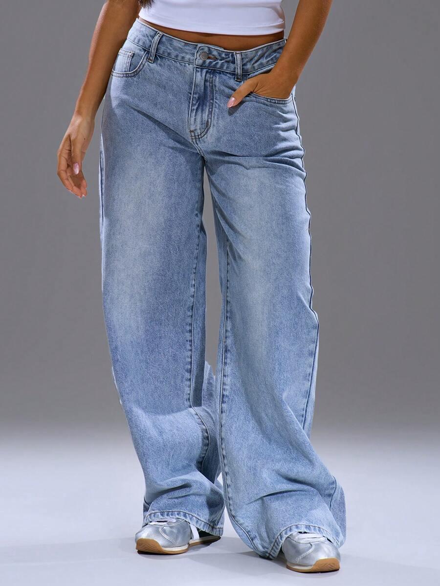 NIEBIESKIE SPODNIE JEANS