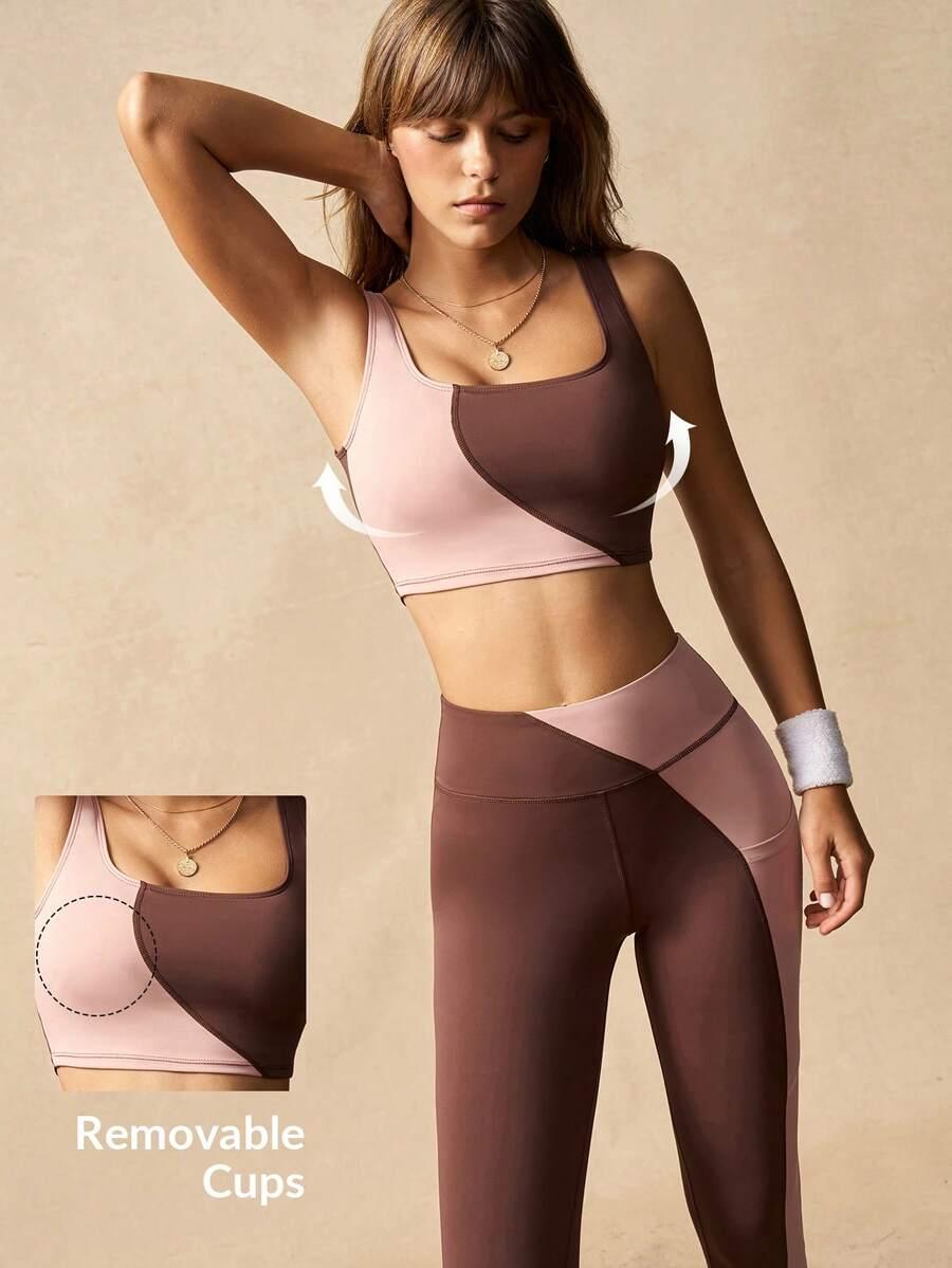 legginsy top sportowy komplet 