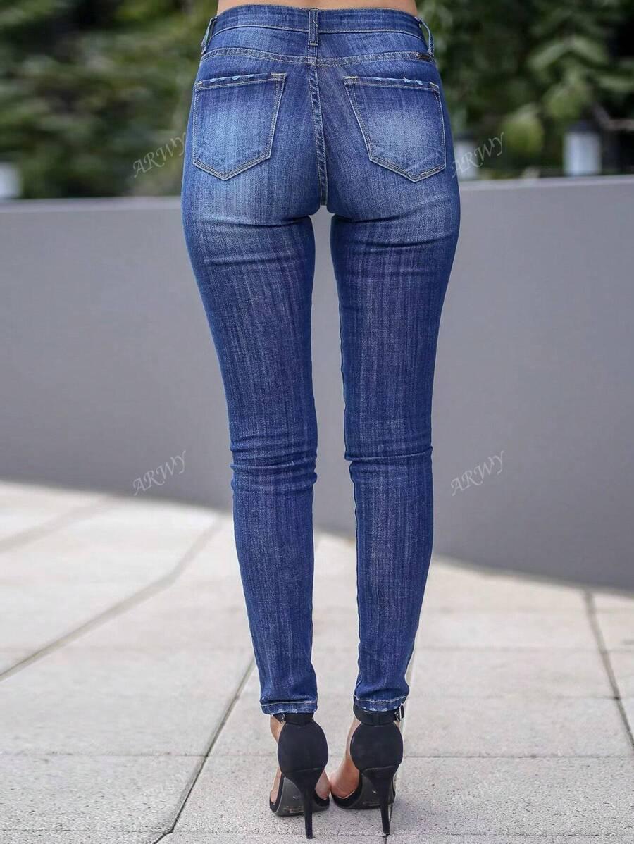 NIEBIESKIE JEANSY SKINNY 