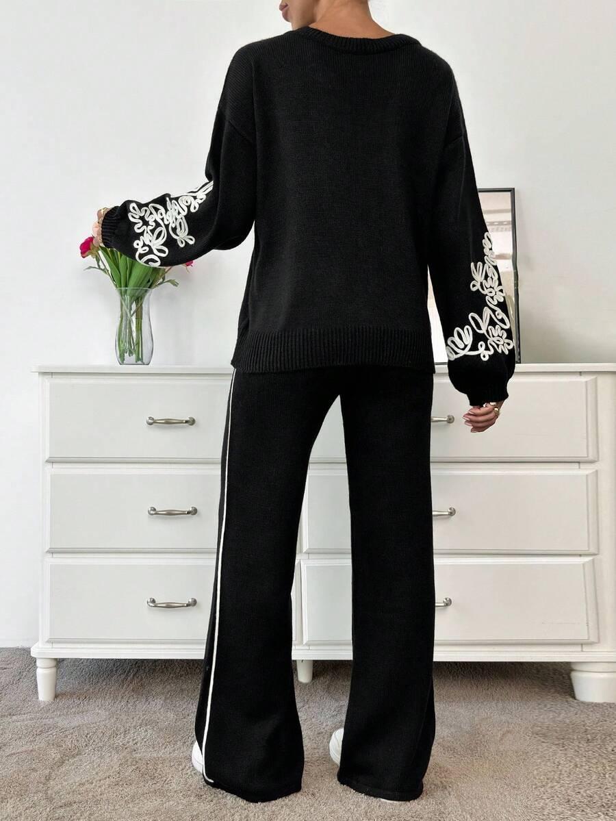 SWETER SPODNIE KOMPLET