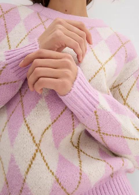 SWETER DAMSKI PLUS SIZE OKRĄGŁY DEKOLT