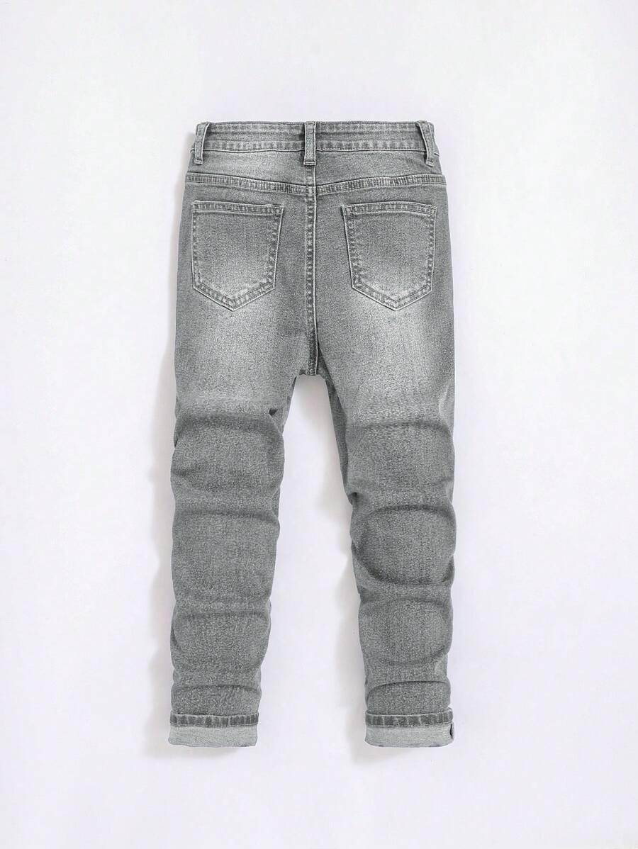 szare spodnie ripped jeans