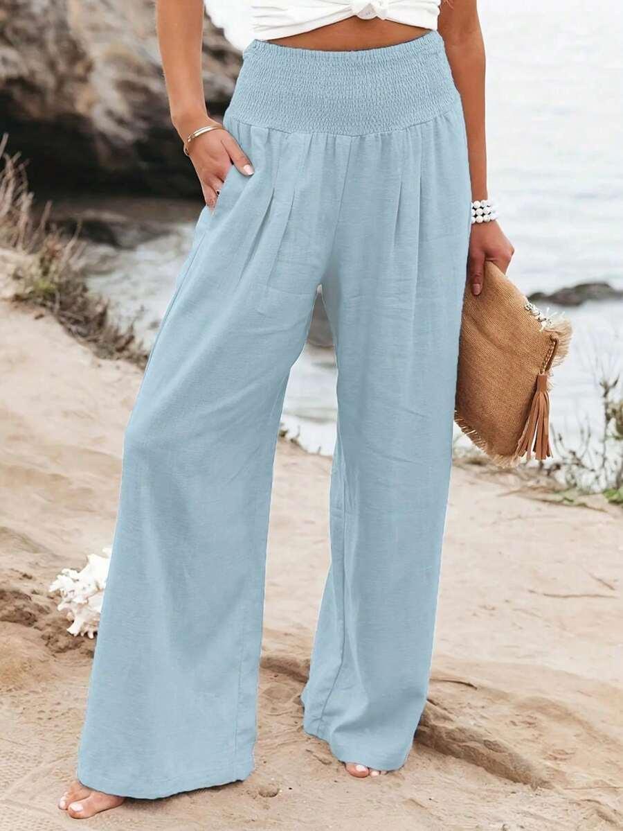 niebieskie spodnie casual