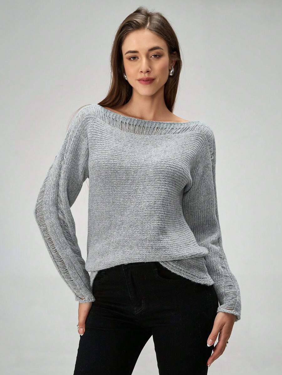 SWETER DAMSKI HISZPANKA ODKRYTE RAMIONA