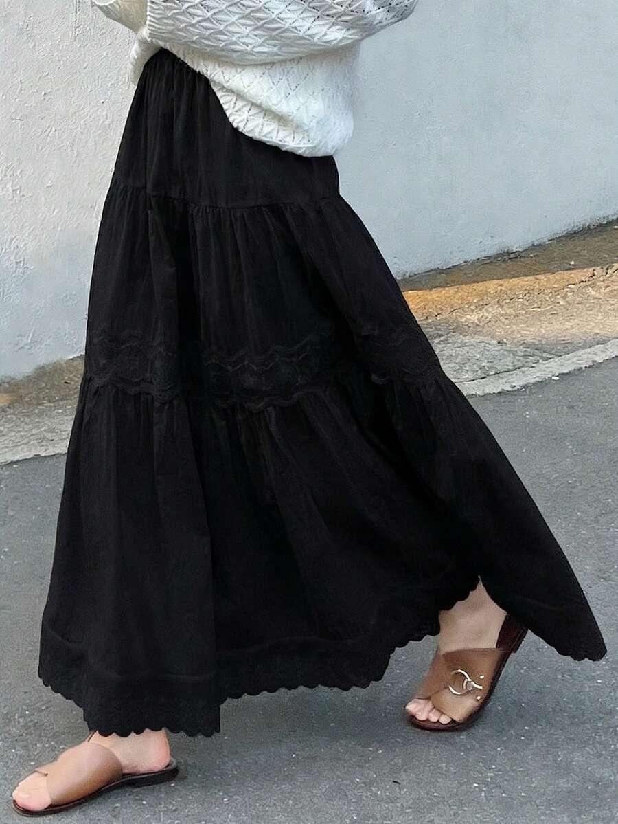 CZARNA MAXI SPÓDNICA