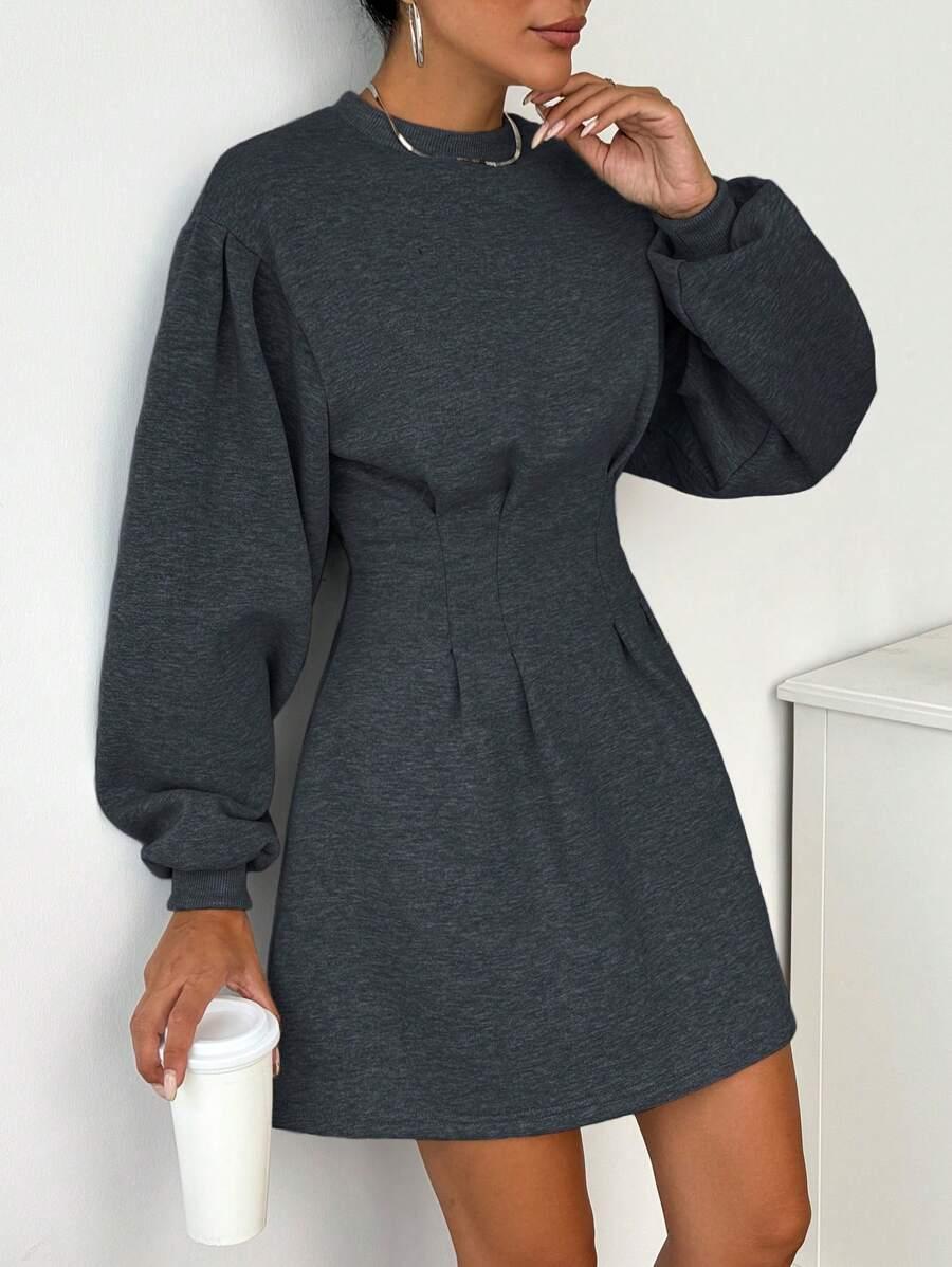 SZARA MINI SUKIENKA