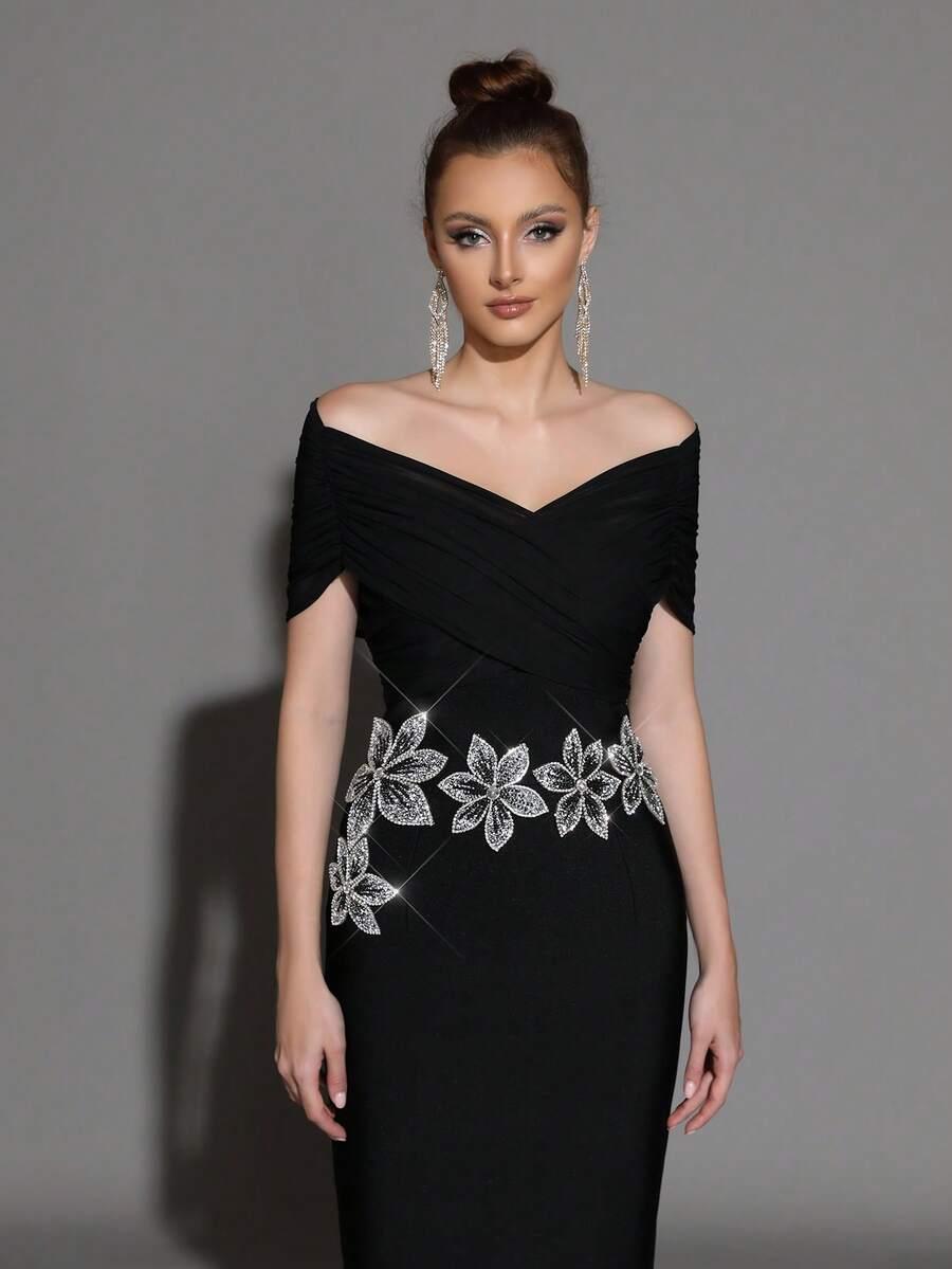 czarna maxi sukienka