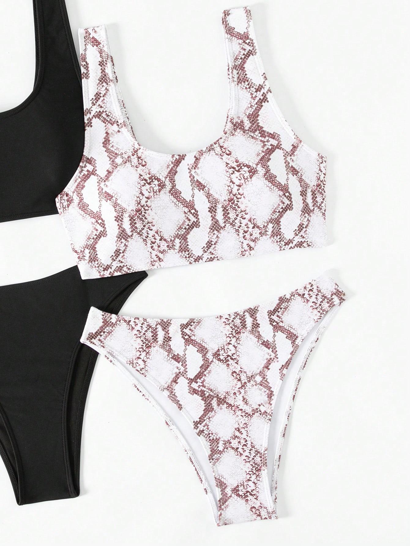 DWUCZĘŚCIOWY KOMPLET BIKINI DWA KOMPLETY 