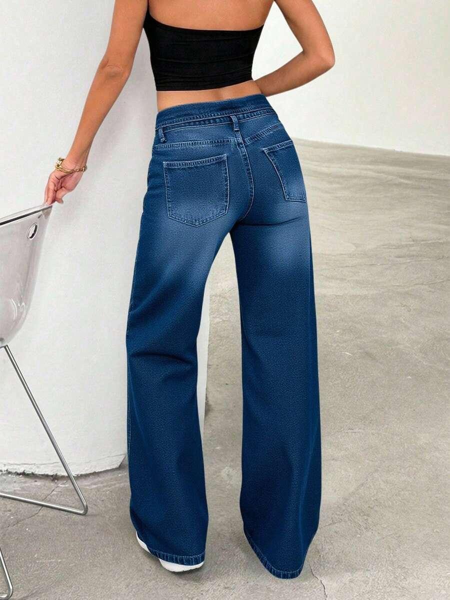 NIEBIESKIE SPODNIE JEANS