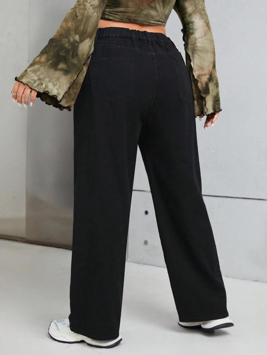 CZARNE SPODNIE JEANS