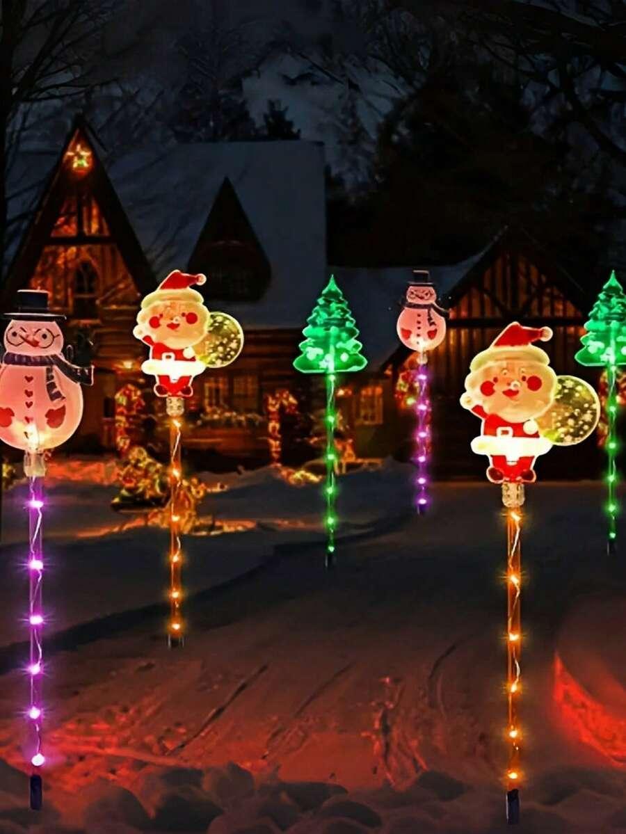 lampki ogrodowe moty świąteczny 6szt.