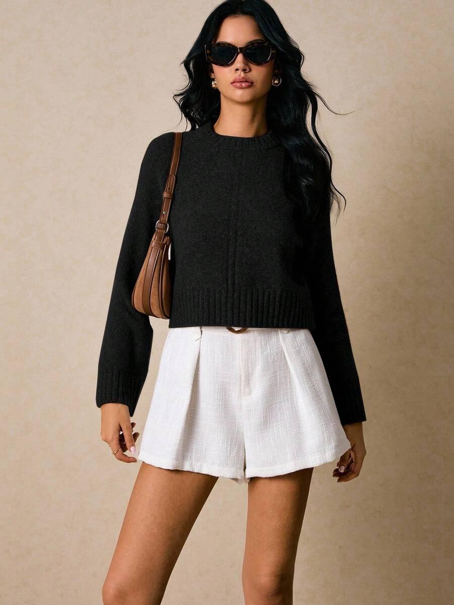 czarny sweter dzianina