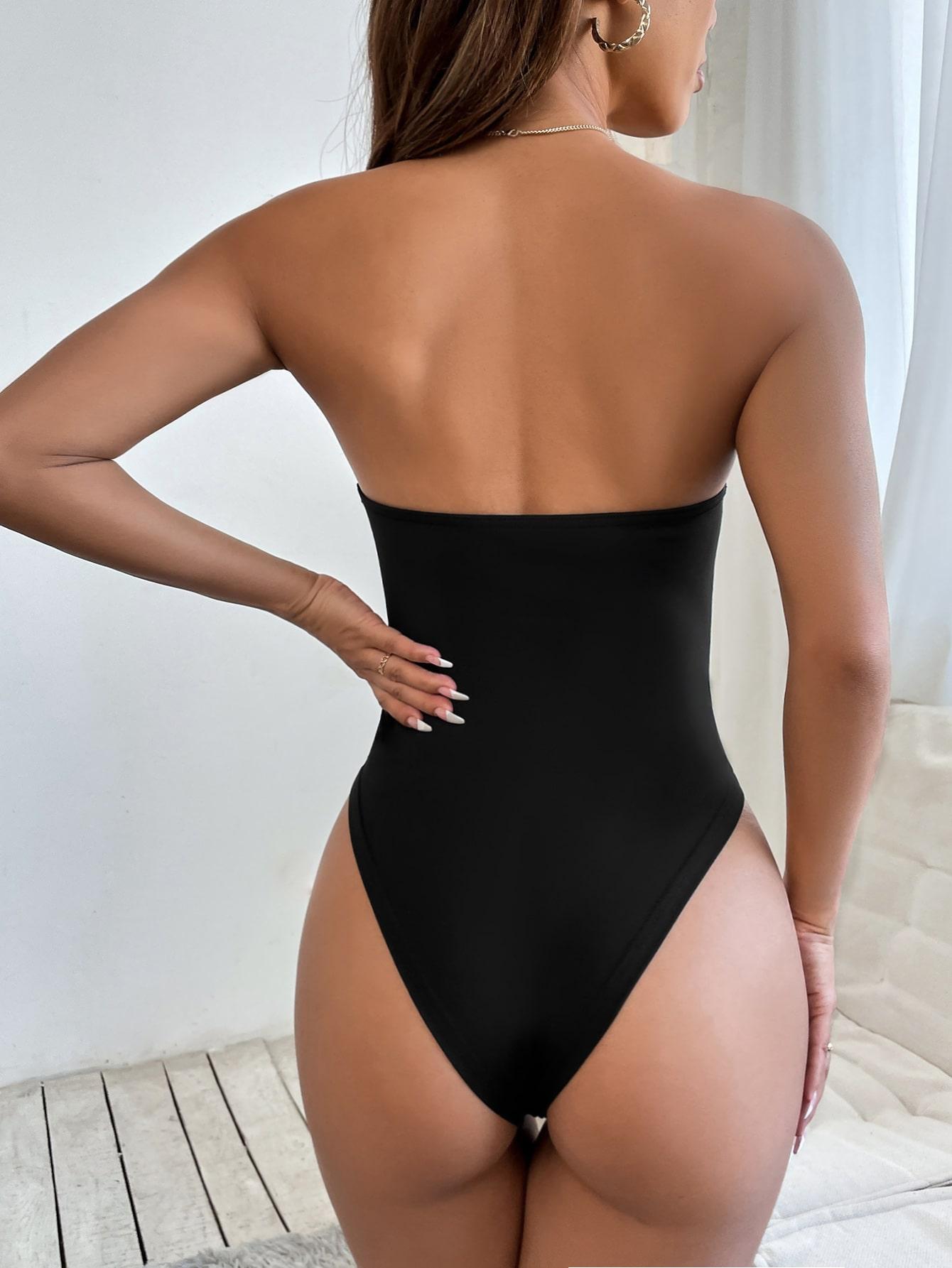 CZARNE BODY GORSET 