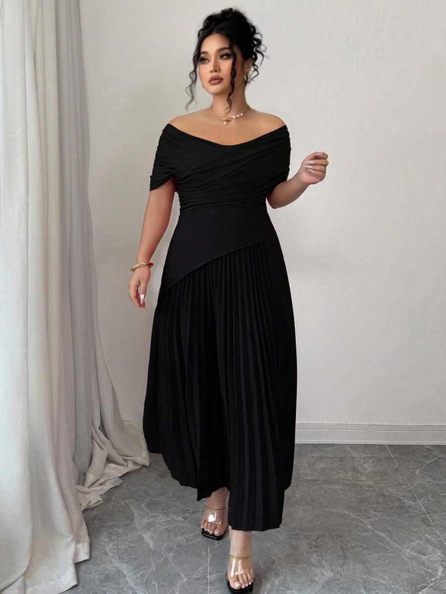 CZARNA MAXI SUKIENKA 