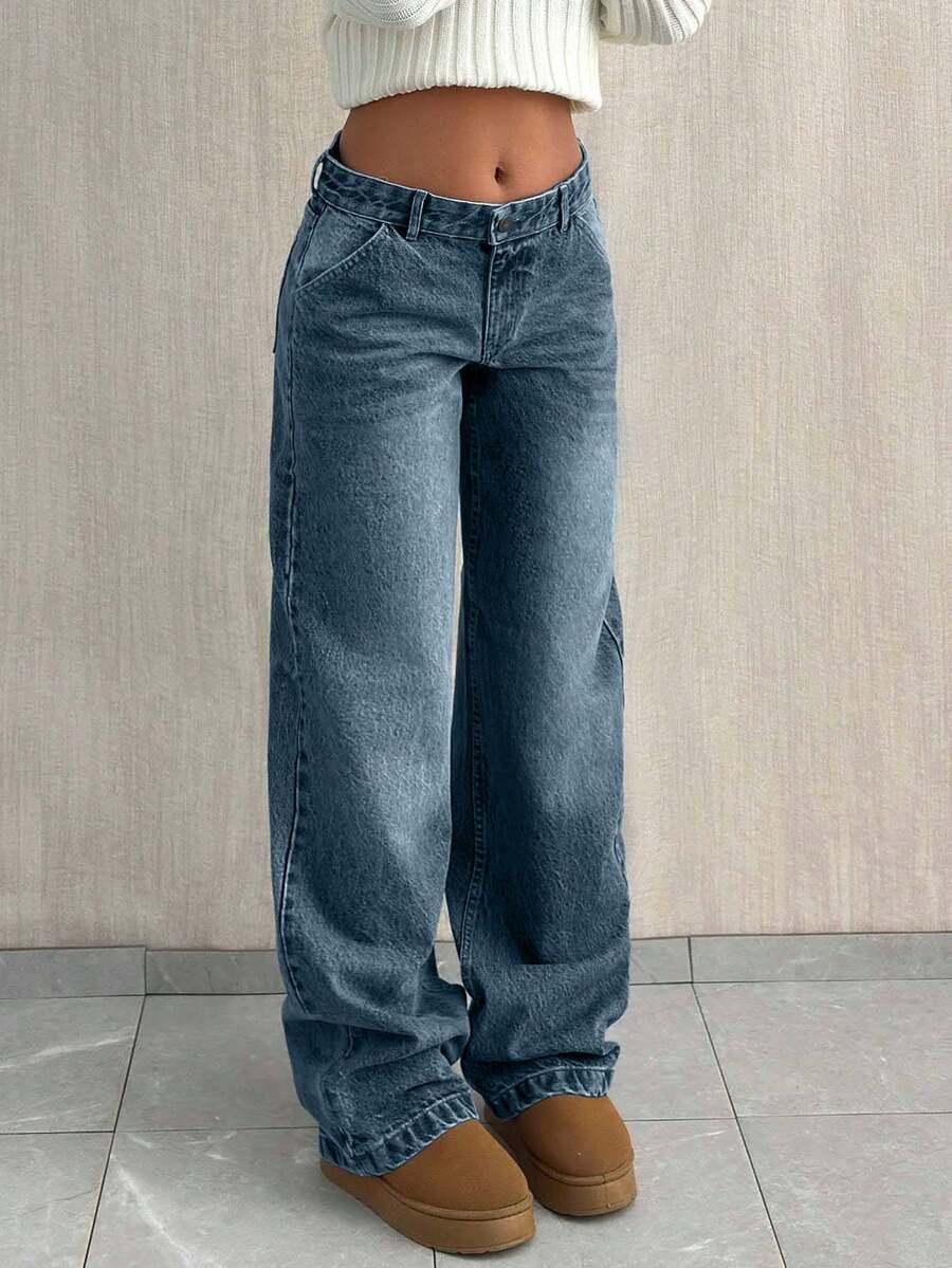 NIEBIESKIE SPODNIE JEANS 
