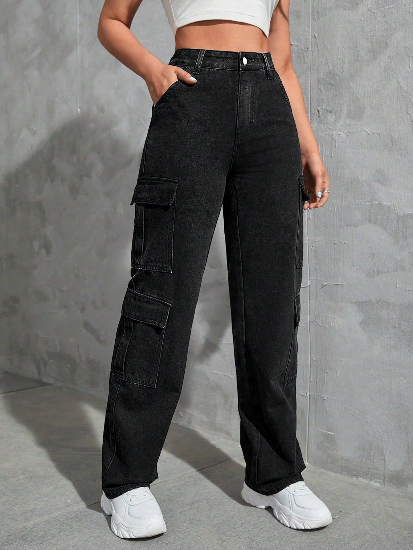 czarne spodnie jeans