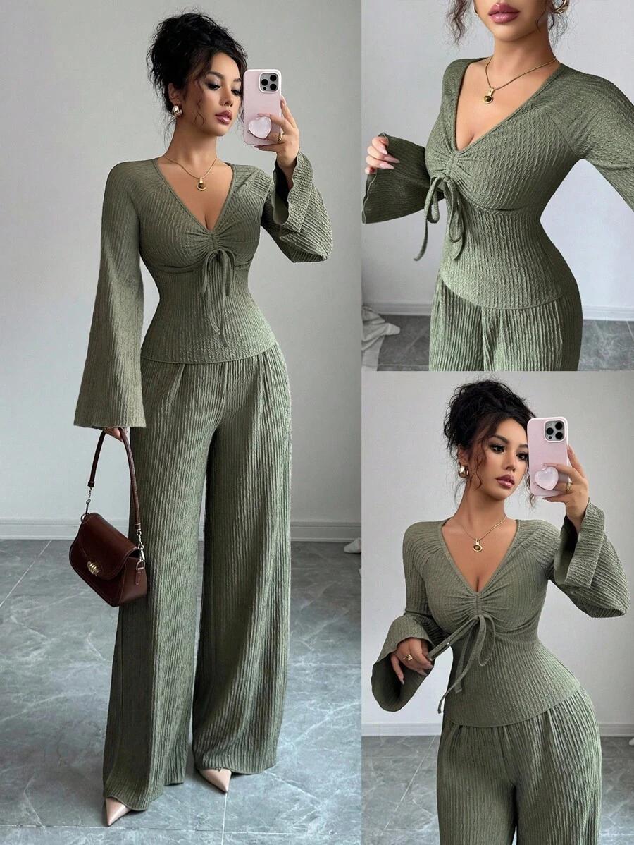 ZIELONE SPODNIE CASUAL