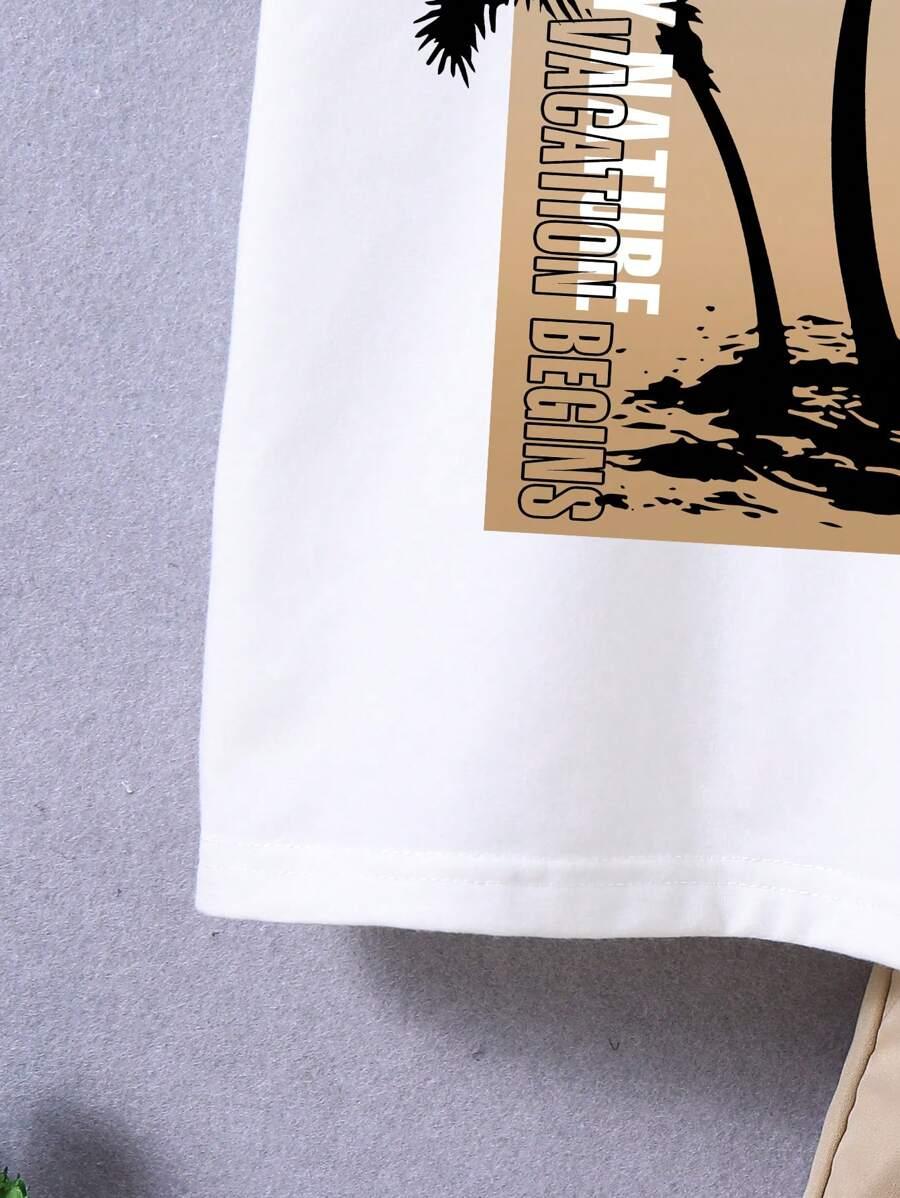 biały t-shirt nadruk