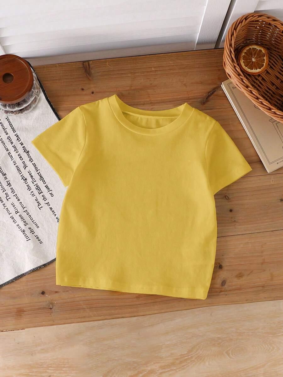 ŻÓŁTY T-SHIRT KRÓTKI RĘKAW