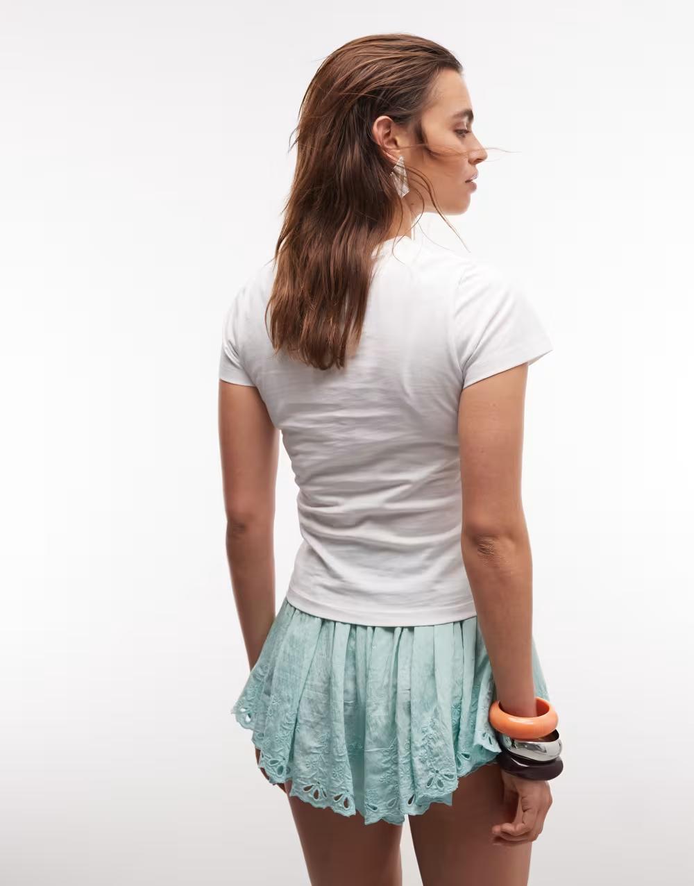 biały t-shirt print