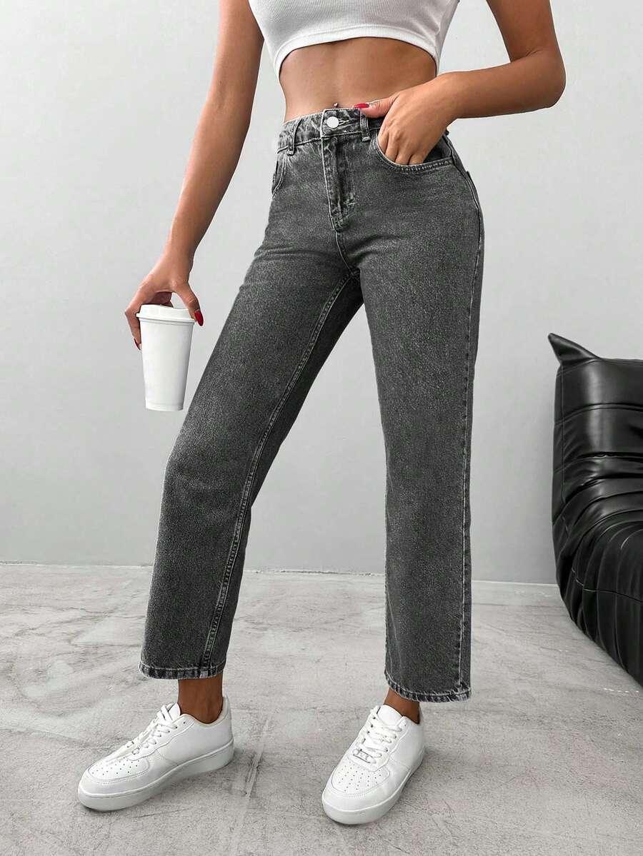 szare spodnie jeans