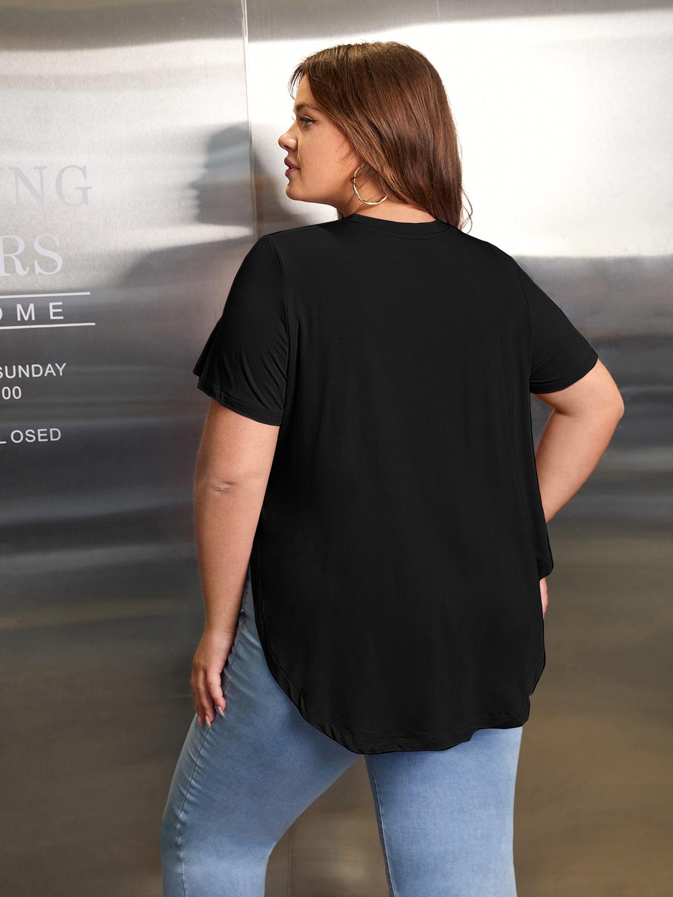 czarny T-SHIRTY stójka