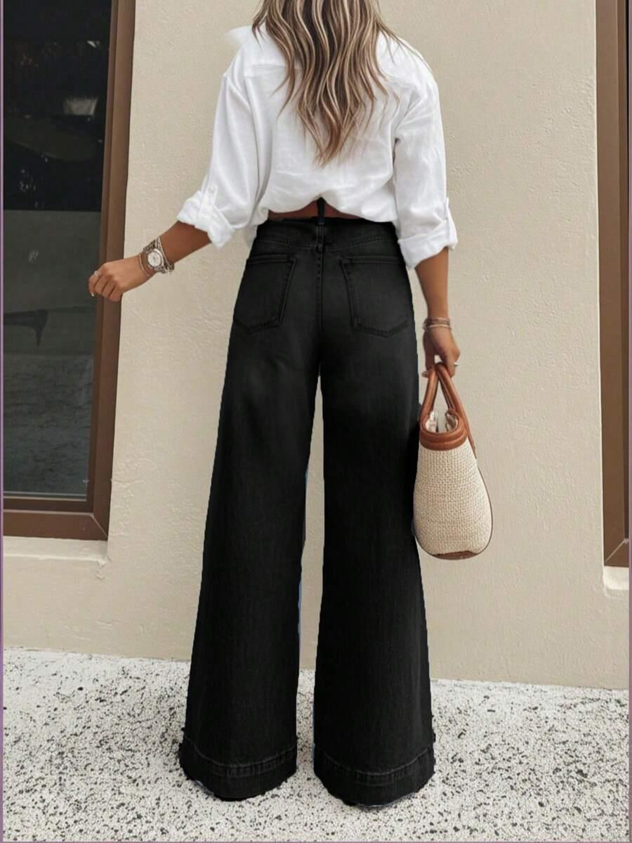 czarne spodnie jeans