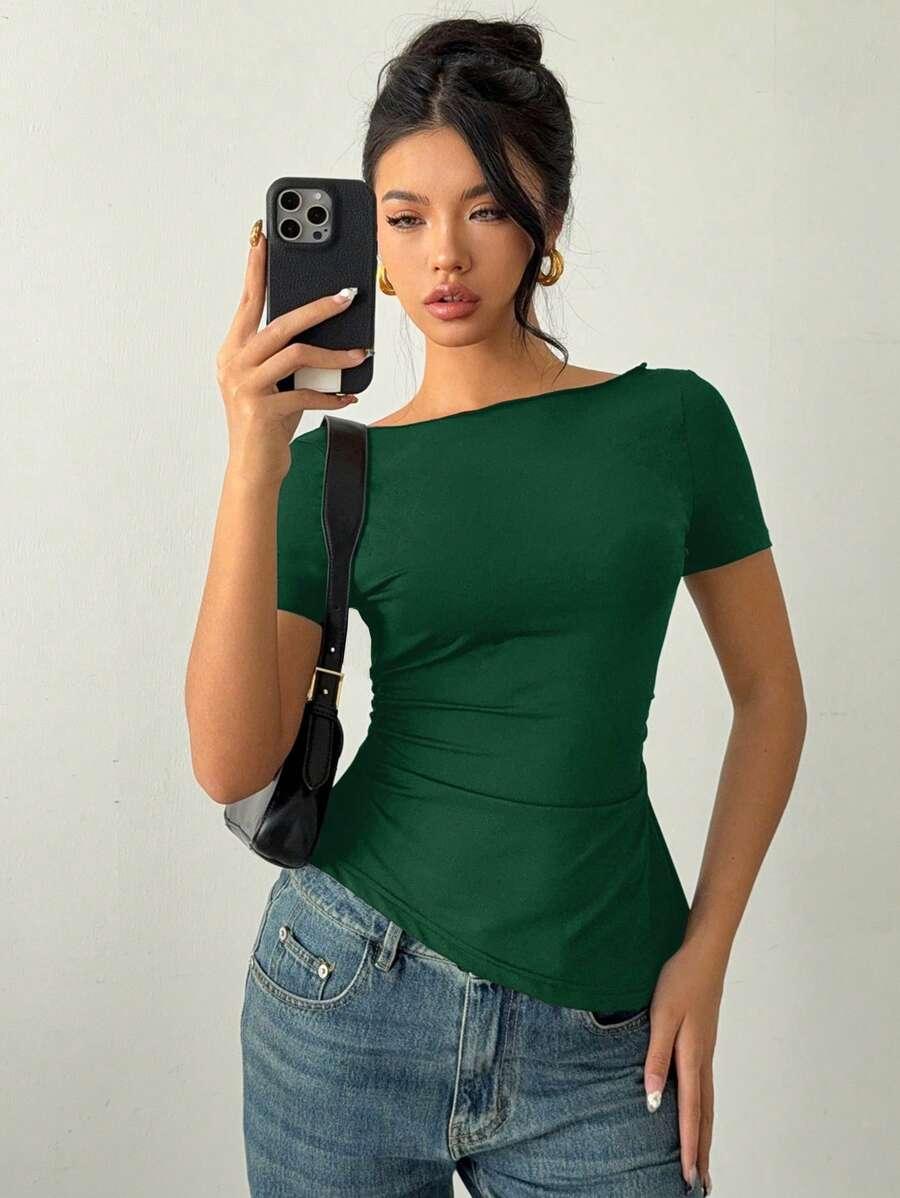 zielona bluzka koronka